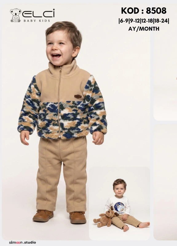 ELCİBABY 8508 ERKEK BEBEK 3'LÜ TAKIM 6-24 AY