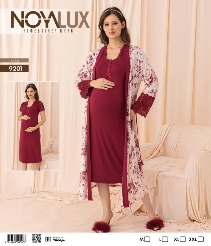 NOYA 9201 2’Lİ BORDO HAMİLE TAKIMI – M-2XL