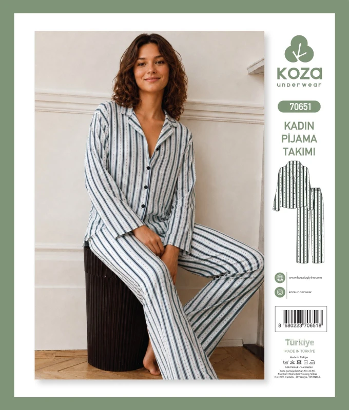 KOZA SOFT 70651 KADIN PİJAMA TAKIMI – M-XL