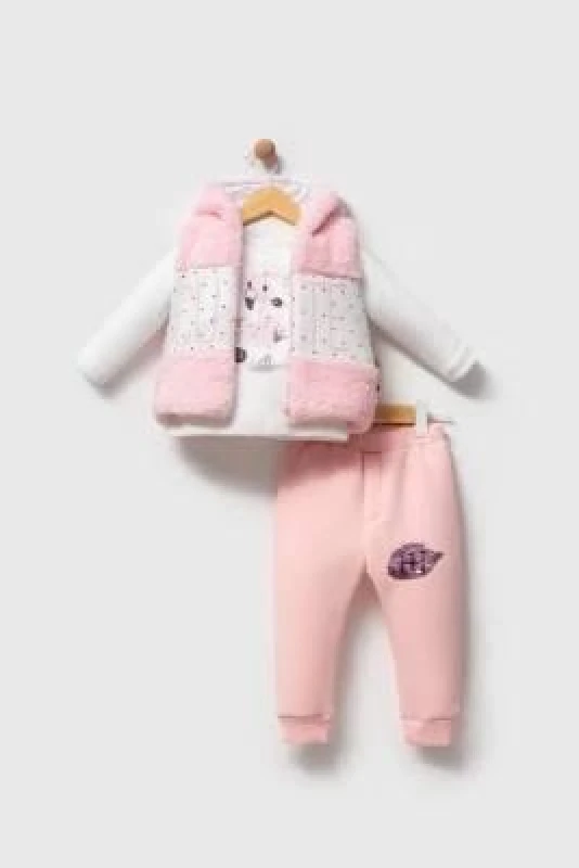 HİPPIL 0360 3 LÜ TAKIM 6-18  AY PEMBE