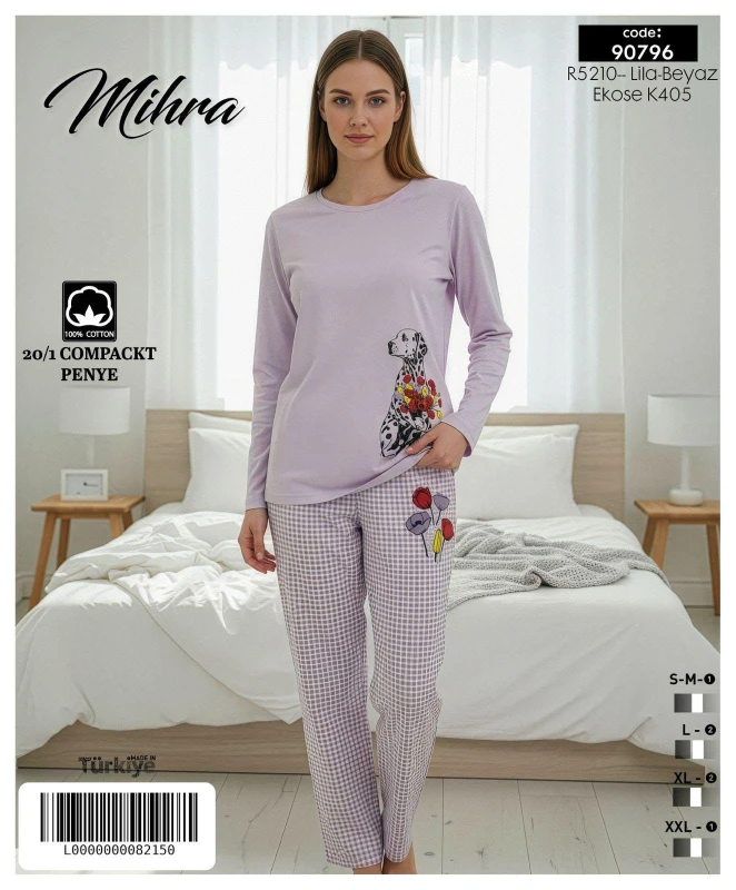 MİHRA 90796 R5210 20/1 PAMUK BASKILI BESİC