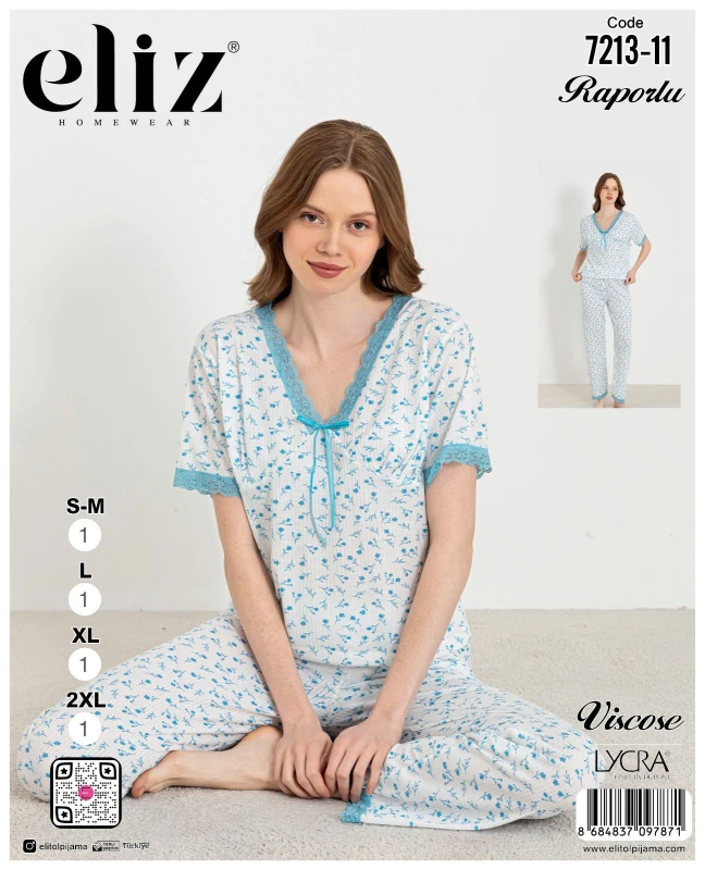ELİZ 7213-11 DANTELLİ PİJAMA TAKIMI