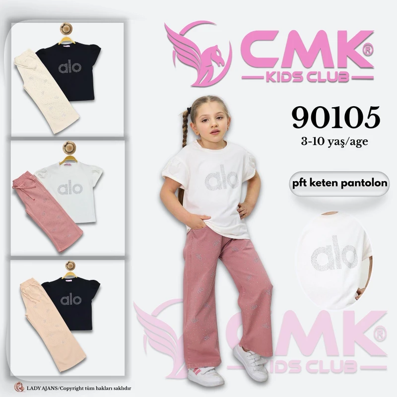 CMK 90105 KIZ TAKIM PEMBE 3-10 YAŞ