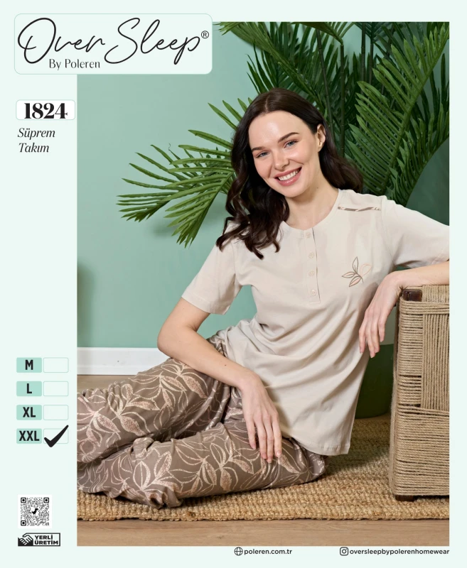 POLEREN  1824 BAYAN PİJAMA TAKIMI
