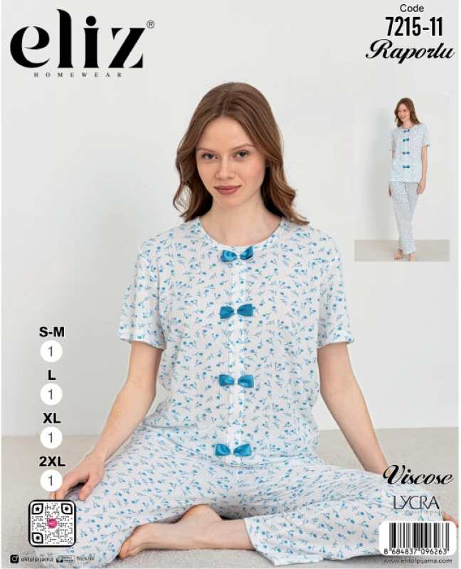 ELİZ 7215-11 PAPYONLU PİJAMA TAKIMI