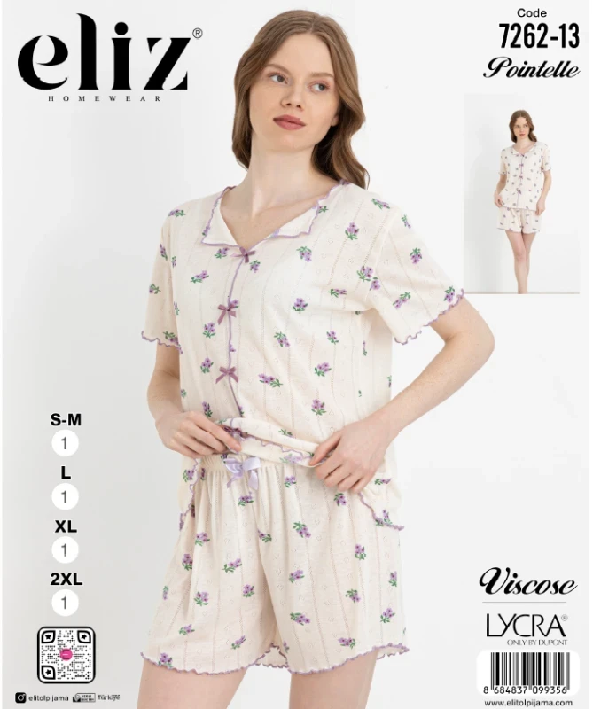 ELİZ 7262-13 FİYONKLU ŞORT TAKIM
