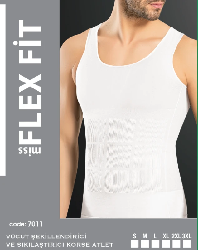 FLEX FİT 7011  SİYAH  2XL BEDEN KORSE ATLET