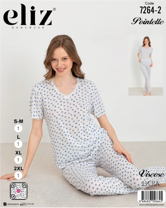 ELİZ 7264-3 DANTELLİ PİJAMA TAKIMI