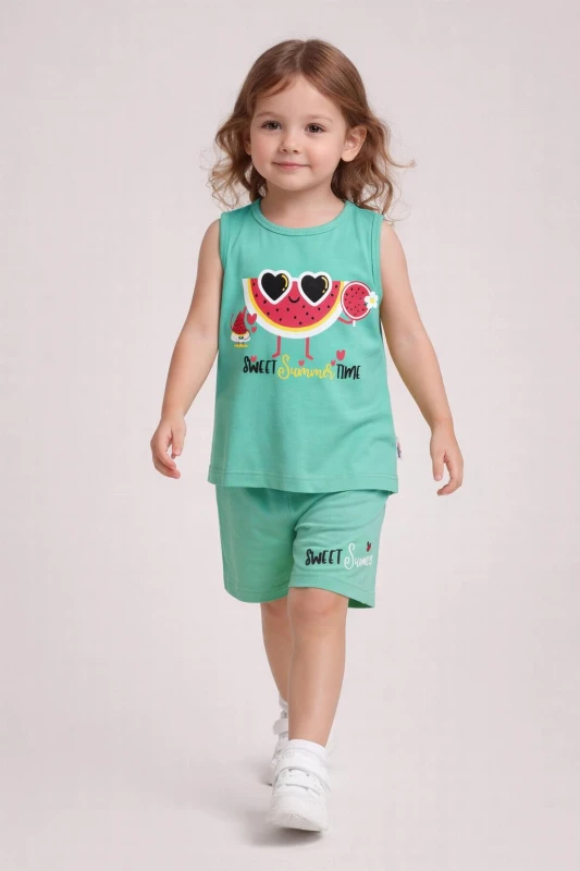 ADIMBEBE 1009 KIZ İKİLİ TAKIM MİNT