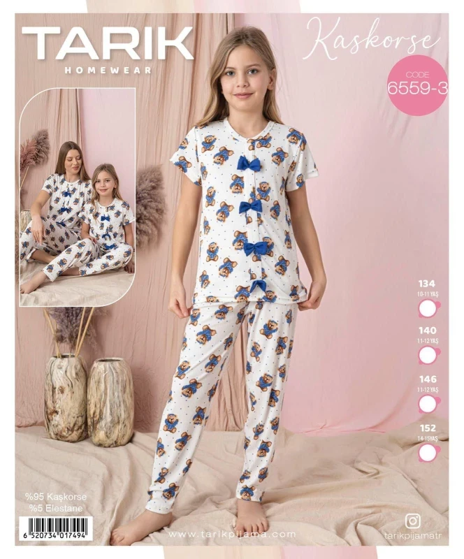 TARIK 6559-3 TARIK BEYAZ AYI KAŞKORSE KISA KOL TAKIM