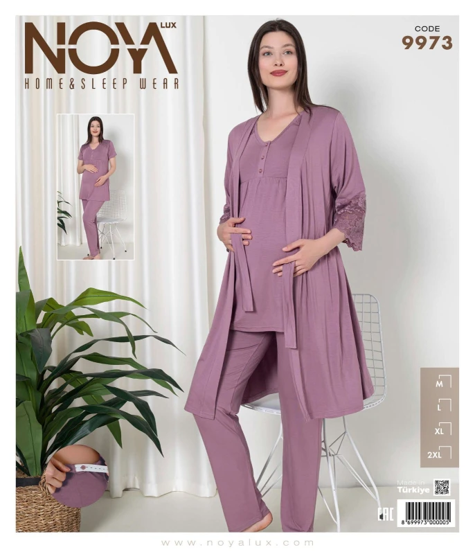 NOYALUX 9973 PAJAMA SET DRIED ROSE