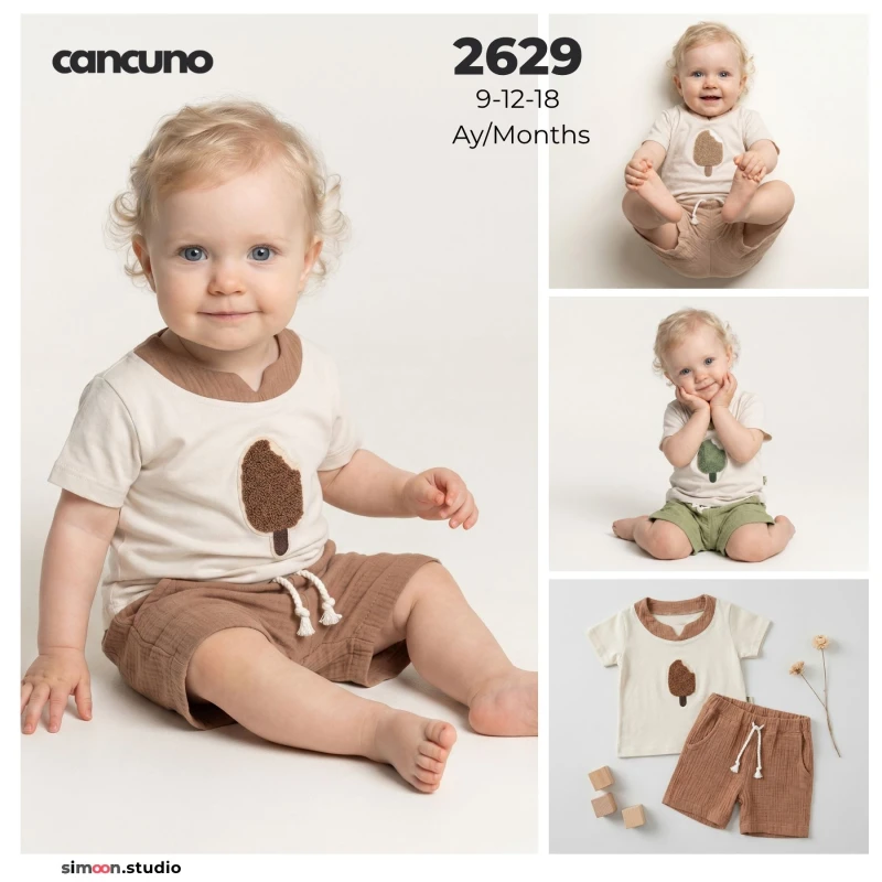 CANCUNO 2629 DONDURMA SÜZENE NAKIŞLI TK KAHVE 9-18