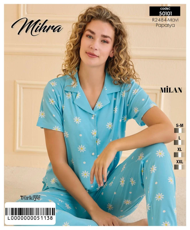MİHRA 50101 R2484 MİLAN ALT UZUN BASKILI DÜĞMELİ P