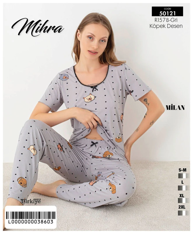 MİHRA 50121 R1578 Milan Kısa Kol Alt Uzun Takım Gr