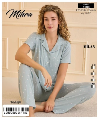 MİHRA 50101 R2523 MİLAN ALT UZUN BASKILI DÜĞMELİ P
