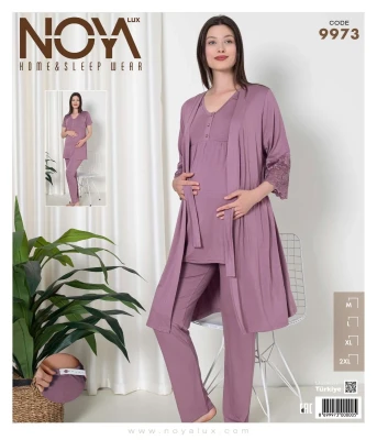 NOYALUX 9973 PİJAMA TAKIMI GÜL KURUSU
