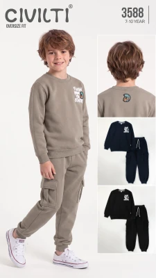 CIVILTI 3588 FINISH BASKILI ERKEK ÇOCUK TAKIMI – 7-10 YAŞ