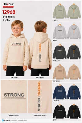 HAKNUR 12968 ERKEK ÇOCUK KAPŞONLU SWEAT 5-8 YAŞ