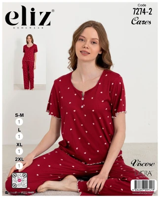 ELİZ 7274-2 BAYAN PATLI PİJAMA TAKIMI