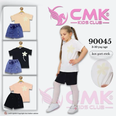 CMK 90045 KIZ TAKIM PUDRA 3-10 YAŞ
