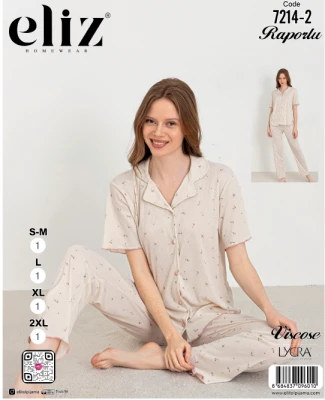 ELİZ 7214-2 BUTTONED PAJAMA SET