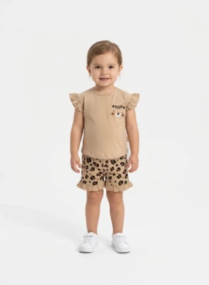 VOVİDO 3158 BABY LEOPAR BASKILI KAHVE