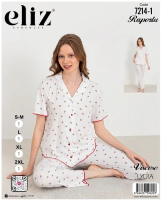 ELİZ 7214-1 BUTTONED PAJAMA SET