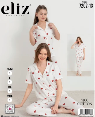 ELİZ 7202-13 BAYAN DÜĞMELİ PİJAMA TAKIM