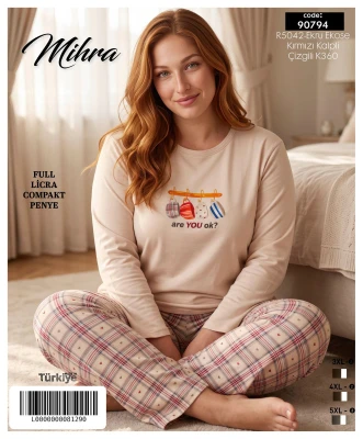 MİHRA 90794 R5042 LİKRALI PAMUK BASKILI BESİC BATT