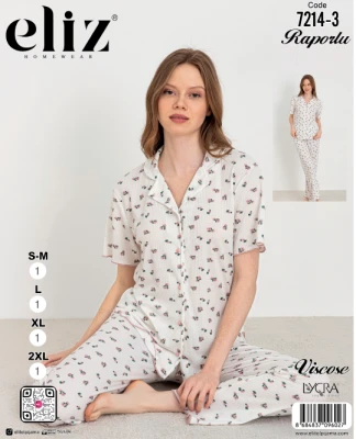 ELİZ 7214-3 BUTTONED PAJAMA SET