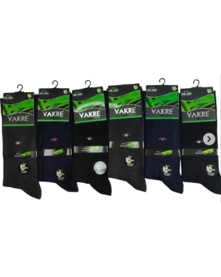 VAKRE PLUS ERKEK BAMBU DİKİŞSİZ SOKET ÇORAP 6'LI ASORTİ