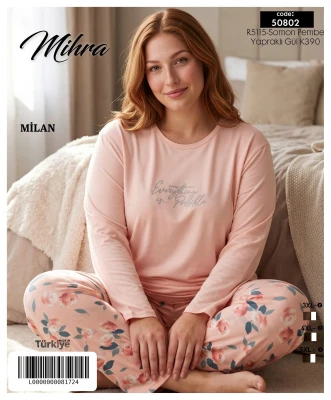 MİHRA 50802 R5115 MİLAN BASIC BATTAL PİJAMA TAKIMI