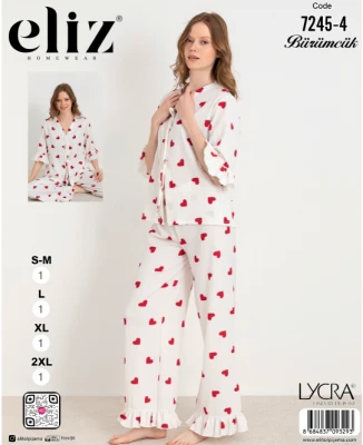 ELİZ 7245-4 WOMEN'S ROBES PJAMAS 2-Piece SET