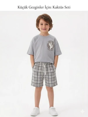 MAHLA KİDS 20111 COOL VIBES BASKILI ŞORTLU TAKIM G