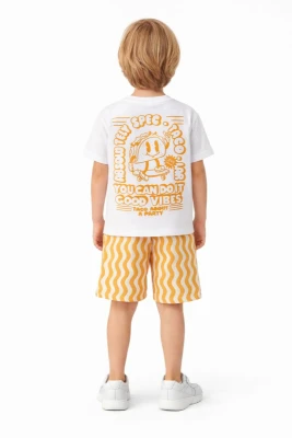 MAHLA KİDS 20103 KAYKAY TACO BASKILI ŞORTLU TAKIM 