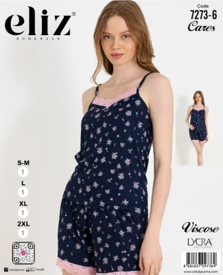 ELİZ 7273-6 WOMEN'S ROPE STRAPPED SHORTS SET