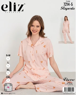 ELİZ 7214-5 DÜĞMELİ PİJAMA TAKIMI