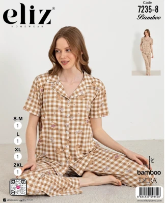 ELİZ 7235-8 BUTTONED PAJAMA SET