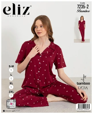 ELİZ 7235-2 DÜĞMELİ PİJAMA TAKIMI