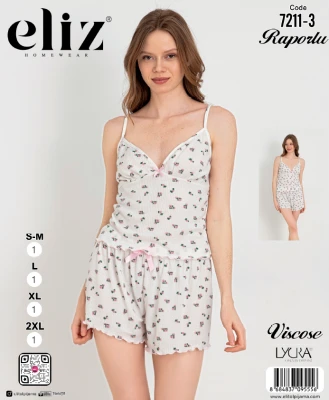 ELİZ 7211-3 İP ASKILI ŞORT TAKIM