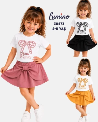 LUMİNO 30473 FİYONK BASK ETEKLİ 2Lİ TK GÜL KURUSU 