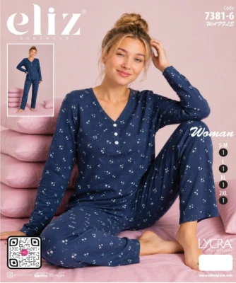 ELİZ 7381-6 WAFFLE PATLI PİJAMA TAKIMI