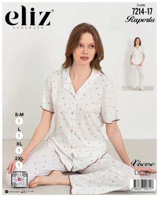 ELİZ 7214-17 DÜĞMELİ PİJAMA TAKIMI