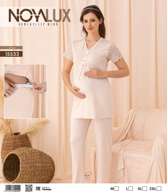NOYALUX 15533 PAJAMA SET ECRU