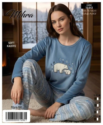 MIHRA 13313 R4676 VELVET LONG SLEEVE BOTTOM LONG LEG COVER SUIT