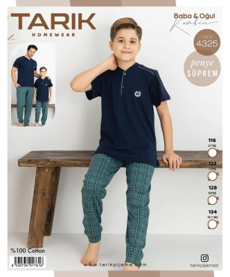 TARIK 4325 YEŞİL EKOSE KISA KOL YEŞİL 11-16 YAŞ