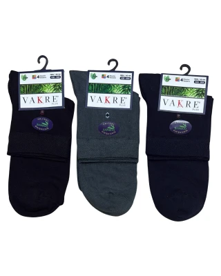 VAKRE 9106 ERKEK BAMBU ORTA KONÇ DİKİŞSİZ ÇORAP