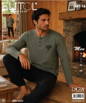 ELİTOL 7401-1 MEN'S LYCRA SUPERIOR PAJAMA SET