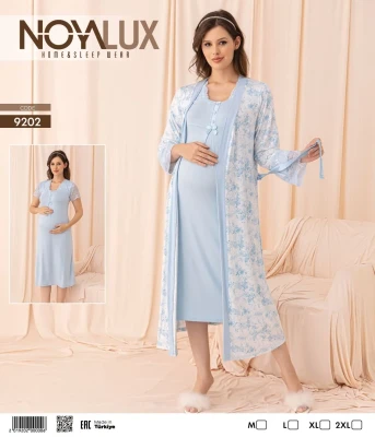 NOYA 9202 2’Lİ MAVİ HAMİLE TAKIMI – M-2XL