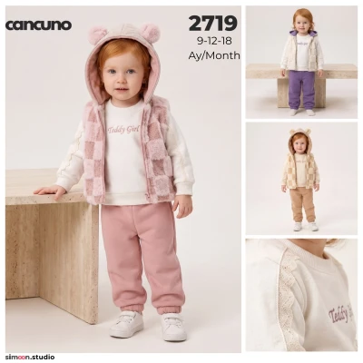 BEBLY 2719 3’LÜ KIZ BEBEK TAKIMI – 9-18 AY